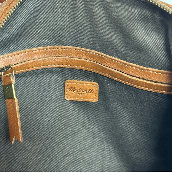 Madewell Cognac Leather Crossbody Shoulder Purse - Picture 10 of 17